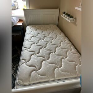 Twin sized sleigh bed with mattress included